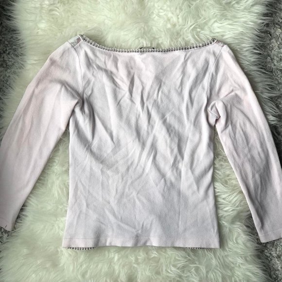 Vintage Baby Pink Floral Long Sleeve Top - Picture 5 of 5